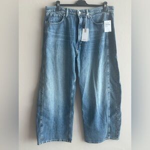Good American Extreme Barrel High Rise Indigo Jeans Size 12 / 31 Loose Fit